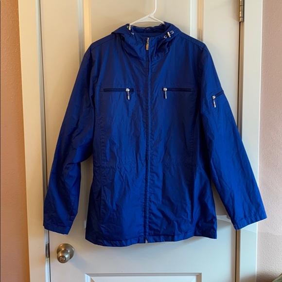 i5 Apparel Jackets & Blazers - Blue Rain coat with Hood